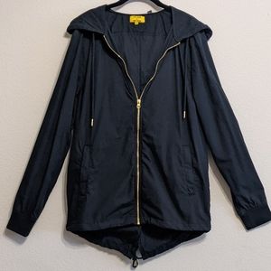 Five Four Poggy The Man Black Hooded Lightweight Parka Jacket Size Medium